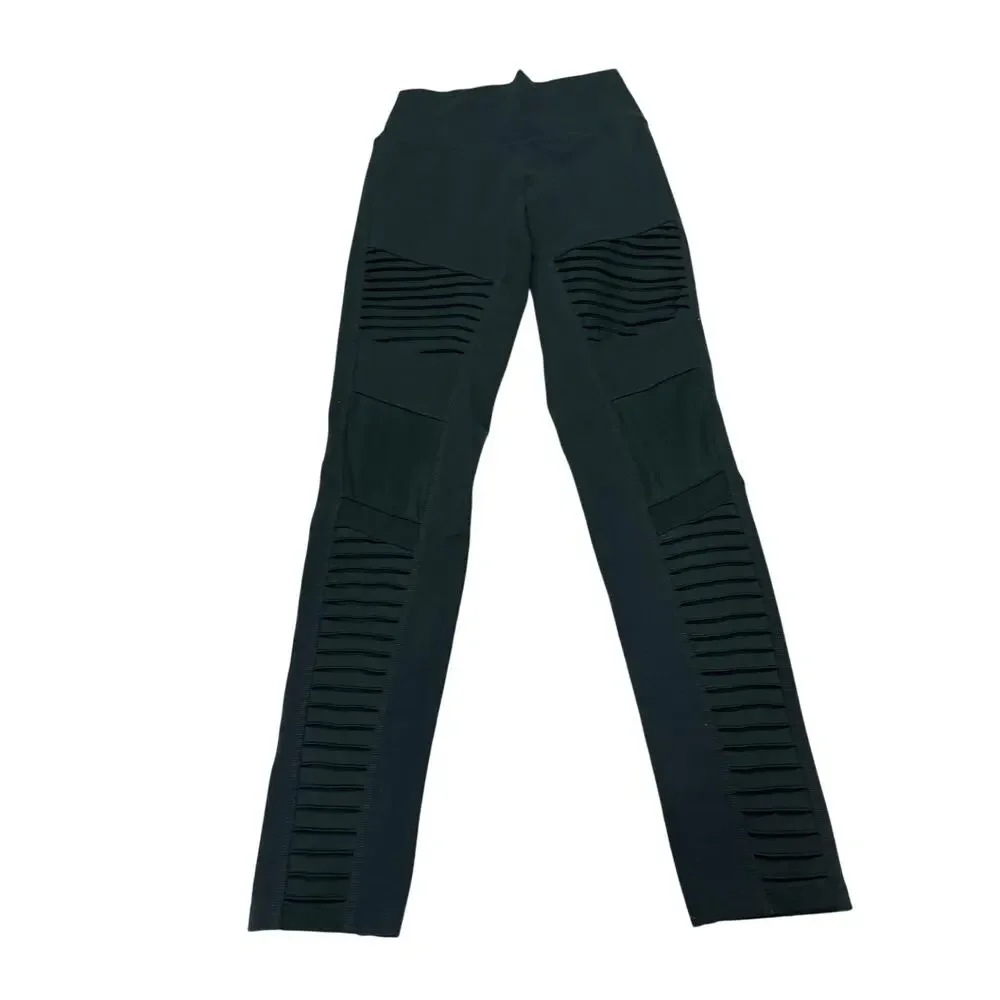 Alo Yoga Women’s XS Moto Leggings Gym Athleisure Stretchy Travel Gorpcore